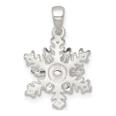 Sterling Silver CZ Snowflake Pendant – view 4