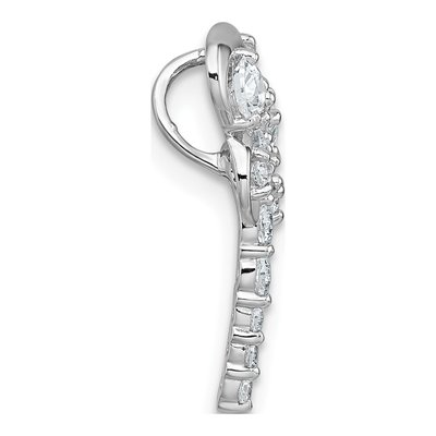Sterling Silver CZ Dragonfly Slide Pendant – view 3