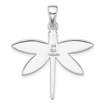Sterling Silver Abalone Dragonfly Pendant – view 3