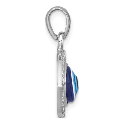 Sterling Silver CZ Evil Eye Pendant – view 3