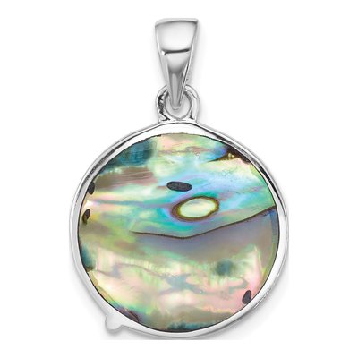 Sterling Silver Abalone Starfish Circle Pendant – view 3