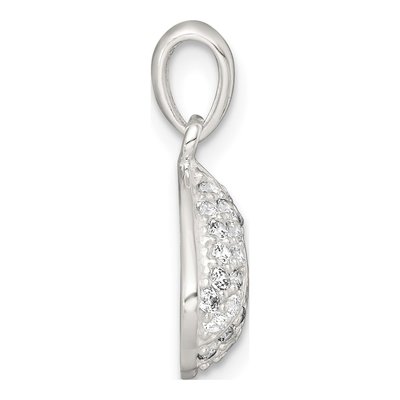 Sterling Silver CZ Shell Pendant – view 3