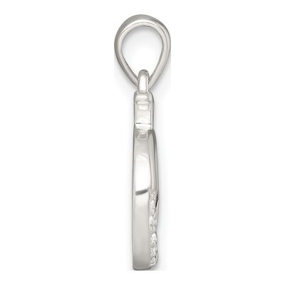 Sterling Silver CZ Whale Pendant – view 3