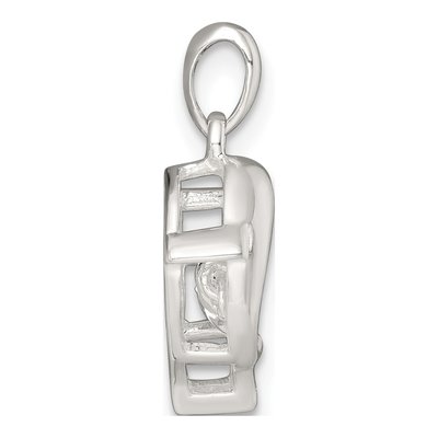 Sterling Silver CZ Dolphin Pendant – view 3