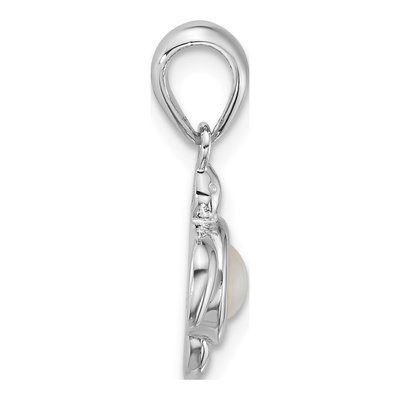 Sterling Silver Mother of Pearl Turtle Pendant – view 2