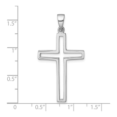 Sterling Silver Cut-Out Latin Cross Pendant – view 5