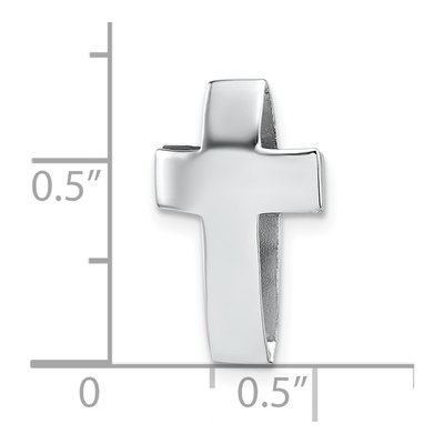 Sterling Silver 3D Latin Cross Slide Pendant – view 5