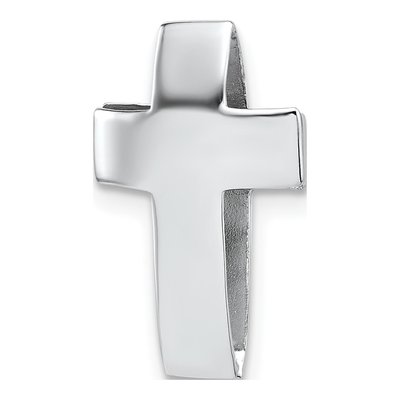 Sterling Silver 3D Latin Cross Slide Pendant