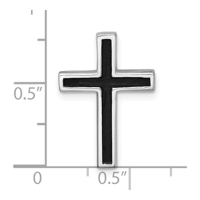 Sterling Silver Enameled Latin Cross Slide Pendant – view 5