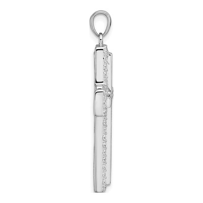 Sterling Silver CZ Latin Cross Pendant – view 3