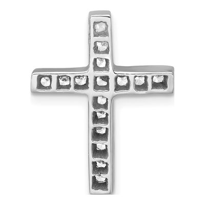 Sterling Silver CZ Latin Cross Slide Pendant – view 4