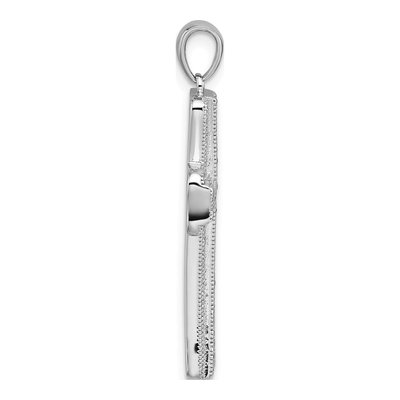 Sterling Silver CZ Pave Cross Pendant – view 3