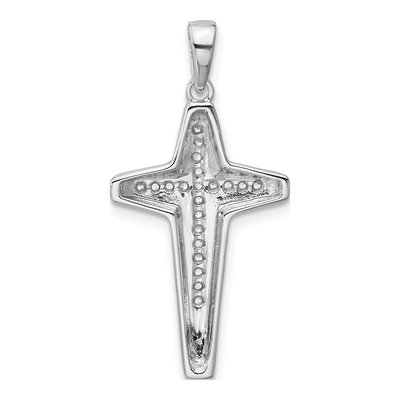 Sterling Silver CZ Cross Pendant – view 3