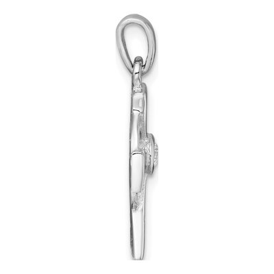 Sterling Silver CZ Celtic Cross Pendant – view 3