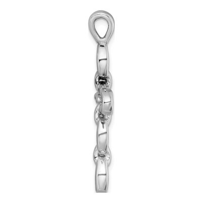 Sterling Silver Mariner Link Cross Pendant – view 3