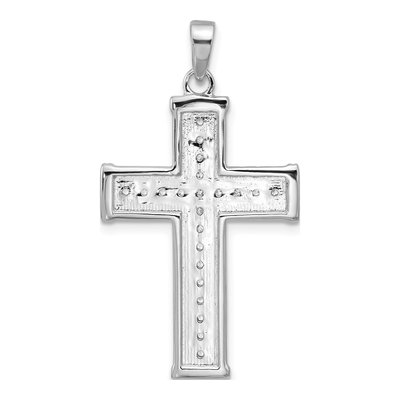 Sterling Silver CZ Cross Pendant – view 3