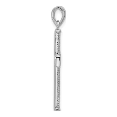 Sterling Silver Textured Cross Pendant – view 2