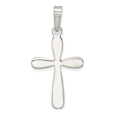 Sterling Silver Diamond-Cut Cross Pendant – view 4