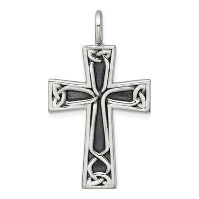 Sterling Silver Celtic Knot Cross Pendant