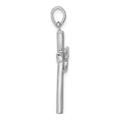 Sterling Silver CZ Celtic Trinity Cross Pendant – view 2