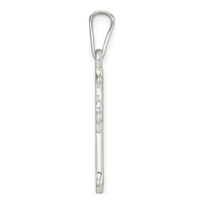 Sterling Silver Fleur de Lis Cross Pendant – view 3