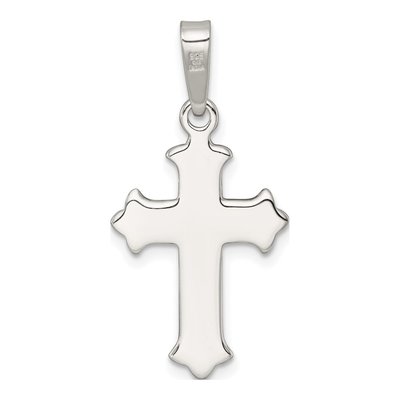 Sterling Silver Fleur de Lis Cross Pendant – view 4