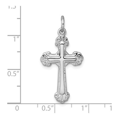 Sterling Silver Budded Cross Pendant – view 5