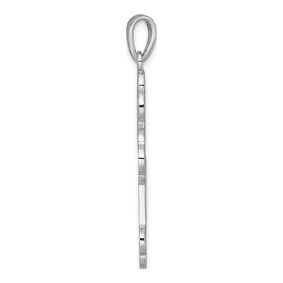 Sterling Silver Cutout Budded Cross Pendant – view 3