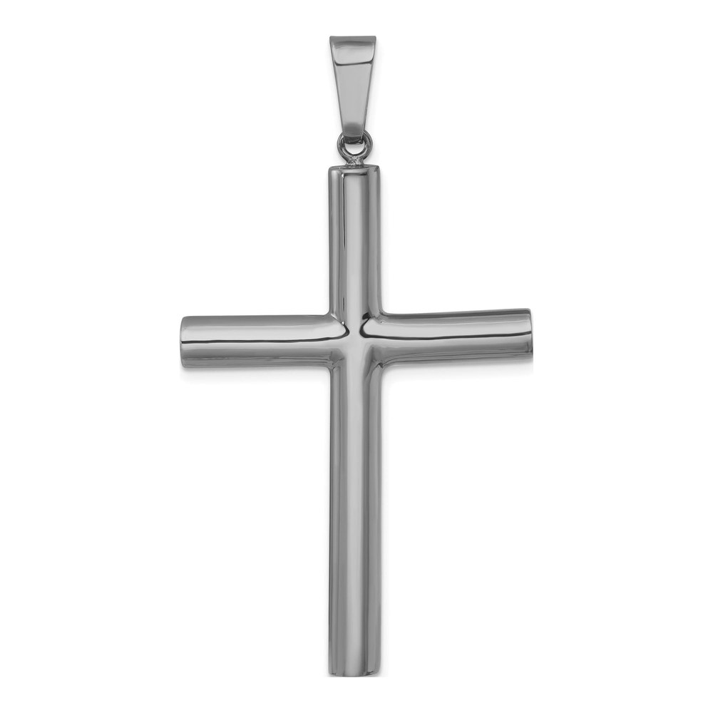 Sterling Silver Ruthenium-Plated Polished Hollow Latin Cross Pendant