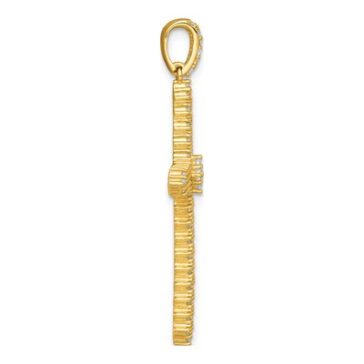 Gold-Plated Sterling Silver CZ Pave Latin Cross Pendant – view 3