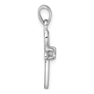 Sterling Silver CZ Cross Pendant – view 3
