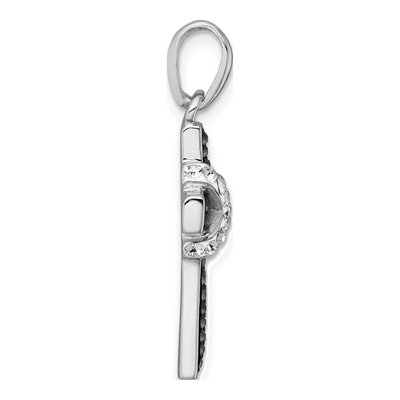 Sterling Silver Crystal Cross Pendant – view 3