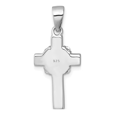 Sterling Silver Crystal Cross Pendant – view 4