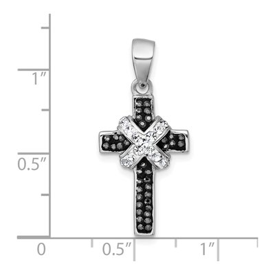 Sterling Silver Crystal Cross Pendant – view 5