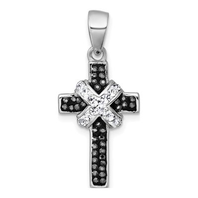 Sterling Silver Crystal Cross Pendant