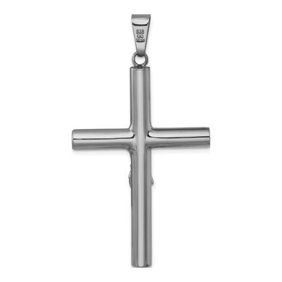Sterling Silver Ruthenium-Plated Crucifix Pendant – view 4
