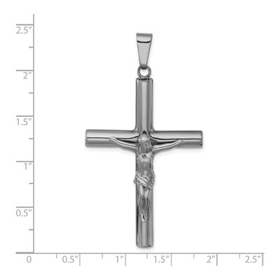 Sterling Silver Ruthenium-Plated Crucifix Pendant – view 5