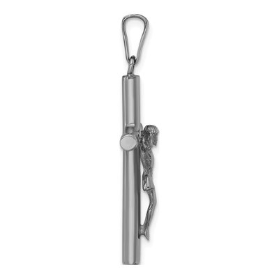 Sterling Silver Ruthenium-Plated Crucifix Pendant – view 3