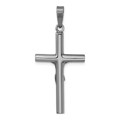 Sterling Silver Ruthenium-Plated Crucifix Pendant – view 4