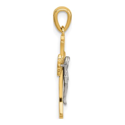 Gold-Plated Sterling Silver Crucifix Cross Pendant – view 3
