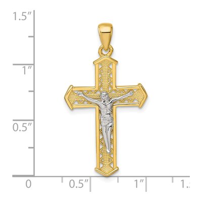 Gold-Plated Sterling Silver Crucifix Cross Pendant – view 5