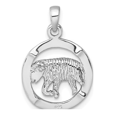 Sterling Silver Aries Ram Zodiac Pendant – view 4