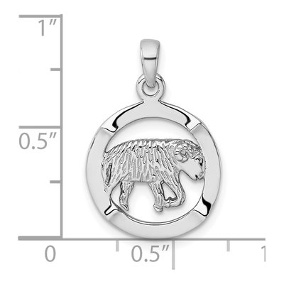Sterling Silver Aries Ram Zodiac Pendant – view 5