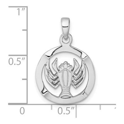 Sterling Silver Cancer Zodiac Crab Pendant – view 5
