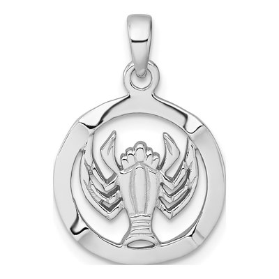 Sterling Silver Cancer Zodiac Crab Pendant