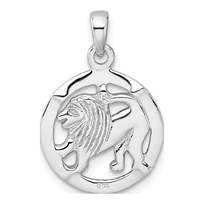 Sterling Silver Leo Lion Zodiac Pendant – view 4