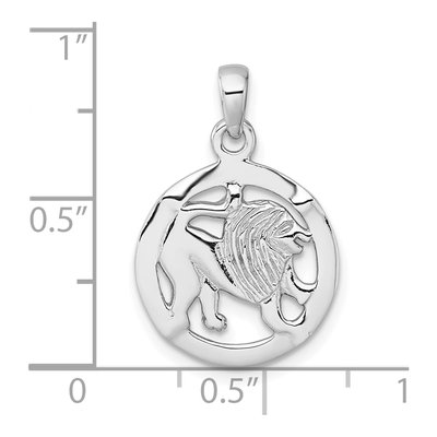 Sterling Silver Leo Lion Zodiac Pendant – view 5