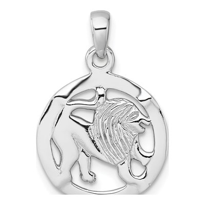 Sterling Silver Leo Lion Zodiac Pendant