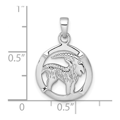 Sterling Silver Capricorn Zodiac Pendant – view 5