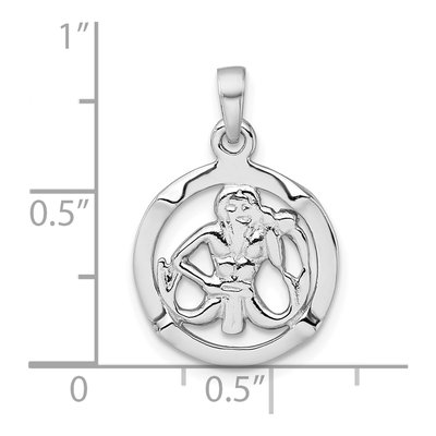 Sterling Silver Aquarius Zodiac Pendant – view 5